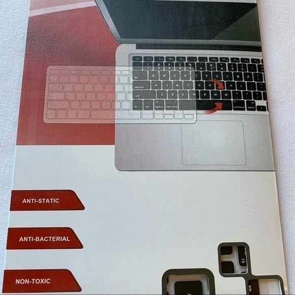 𝅺Monoprice Peel Keyboard Cover for MacBook Air Black Size 13" Silicone - Picture 6 of 11